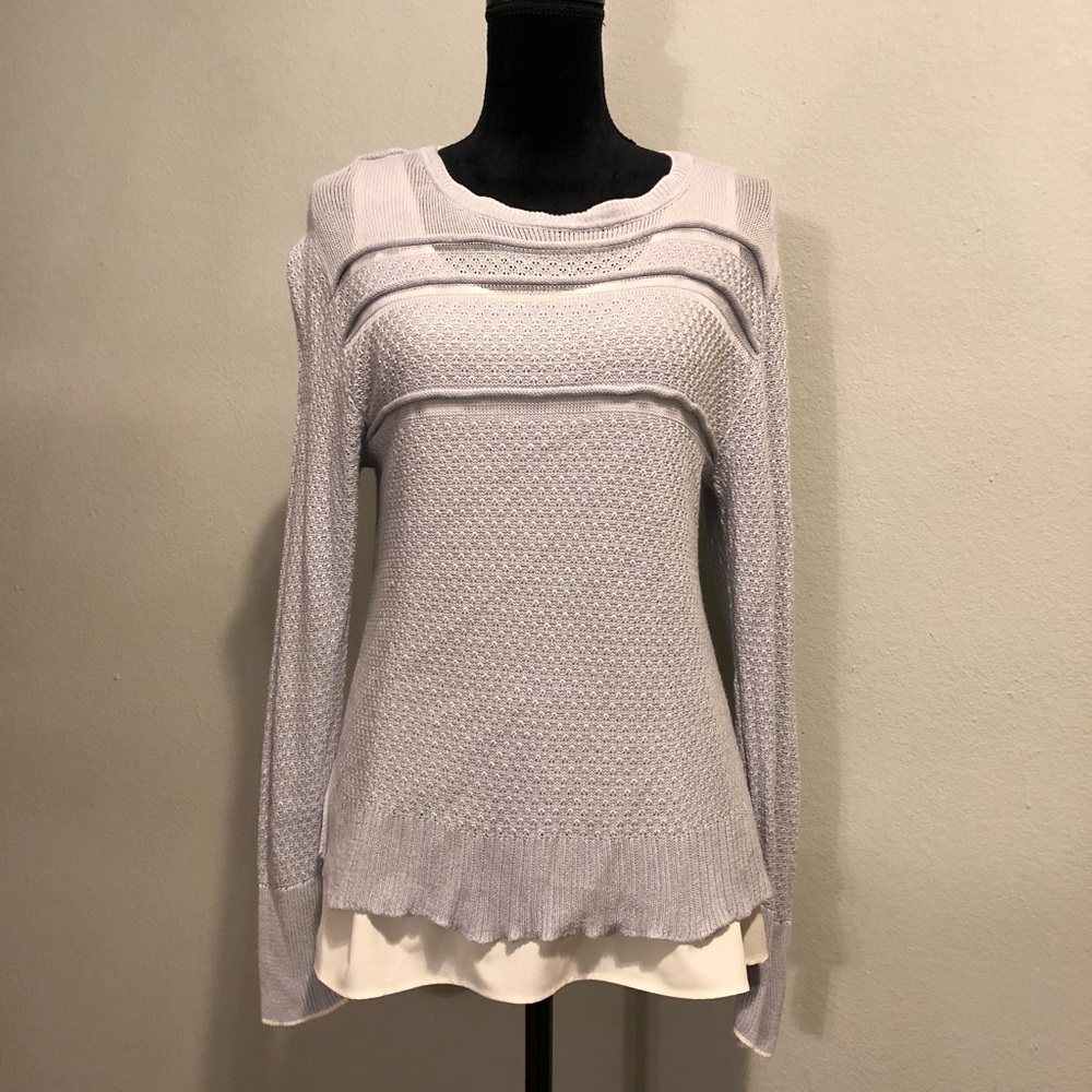 Simply Vera Woven Sweater w/attached sheer tank
